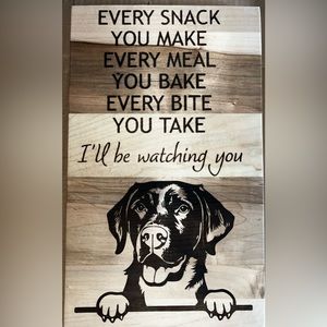 Solid maple wood. Laser engraved wall hanging